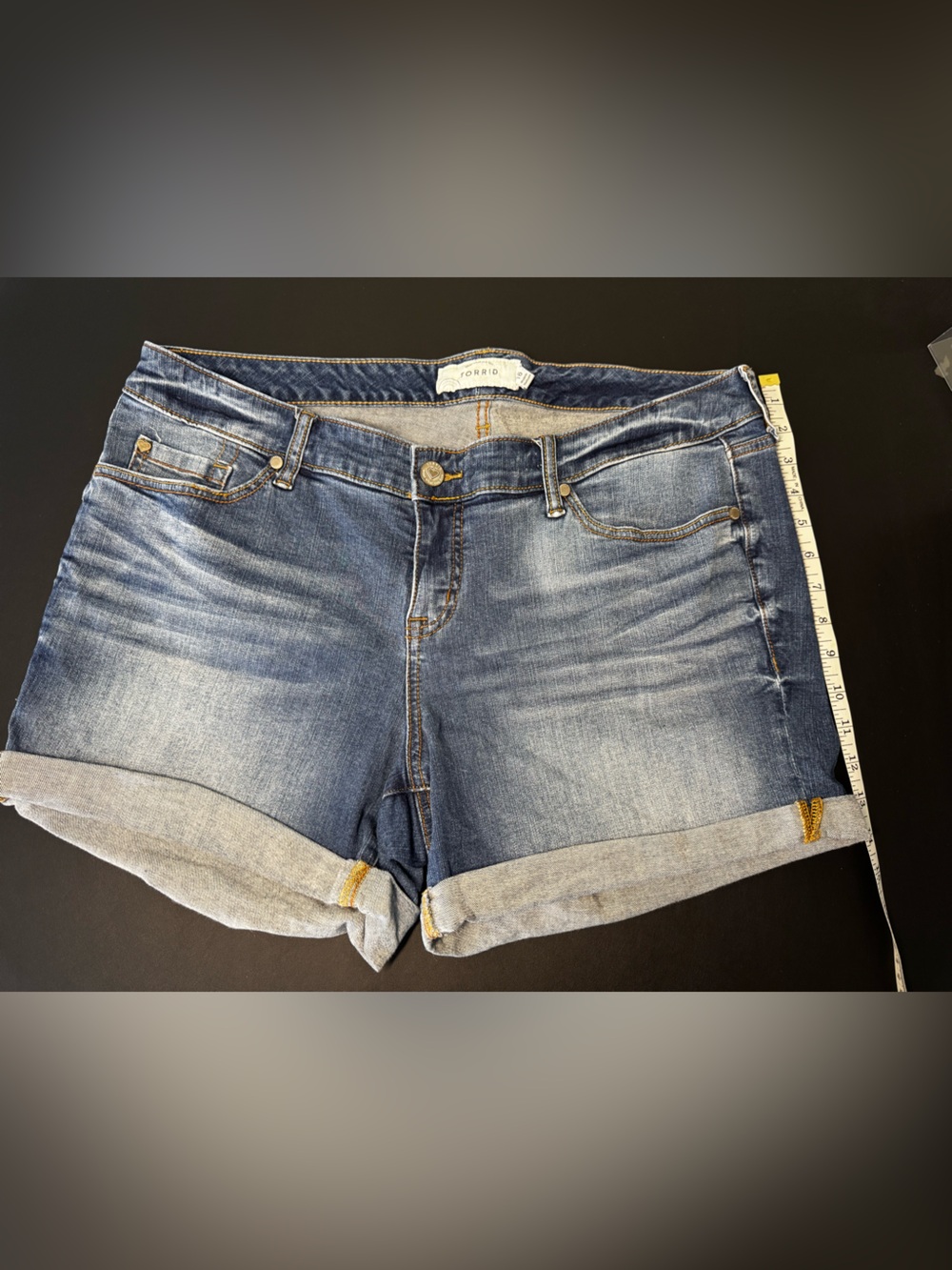 Torrid Women's Blue Denim Bermuda Shorts Size 16Medium Wash Casual Everyday